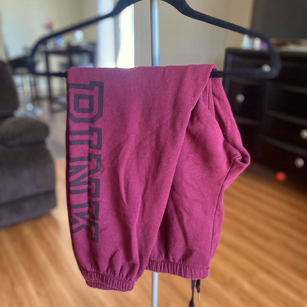 PINK maroon sweatpants